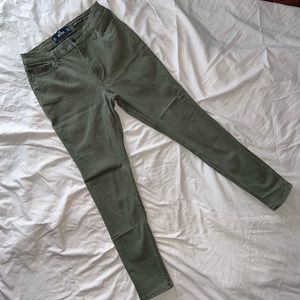 Olive green Hollister High Rise Super Skinny jeans